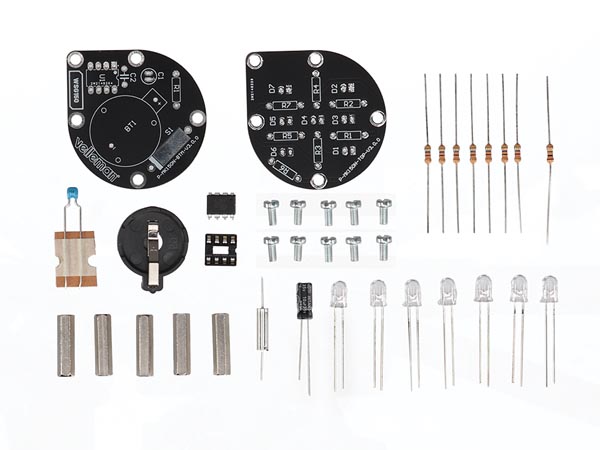 Rullende elektronisk terning (loddekit)