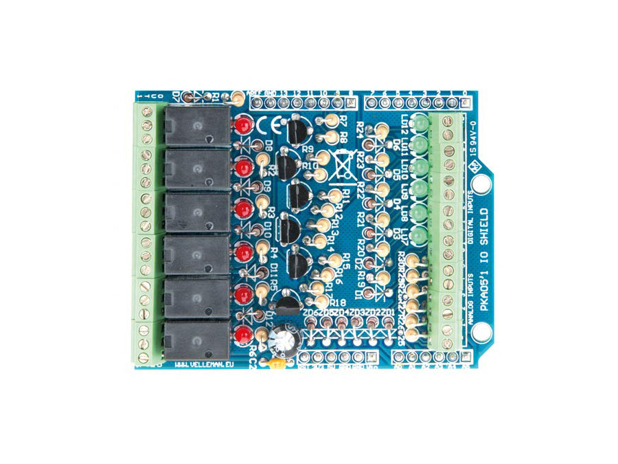 VMA05 I/O shield til Arduino (færdigsamlet)