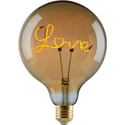 E3Light Led Vintage G125 E27 C920 180lm Love-Ned 15H dæmp gylden