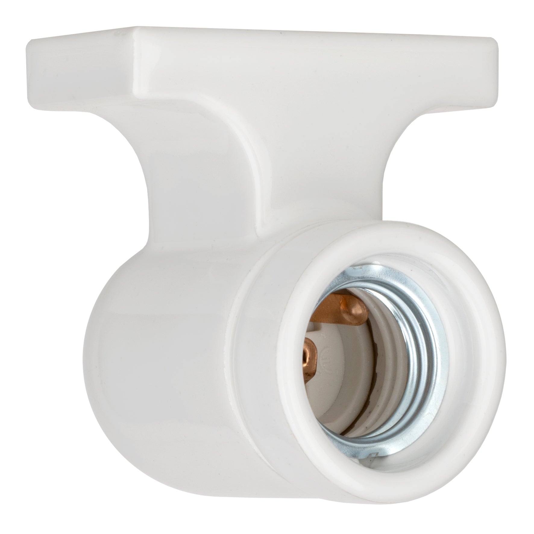 Væglampe armatur, Porcelæn, E27, Hvid