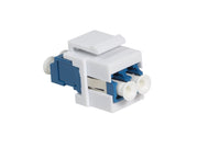 Keystone Fiber samleled - LC Duplex singlemode, Akva/hvid