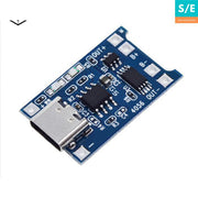 LiION/LiPOL batterilademodul TP4056 - 5V, USB-C ind (1A)