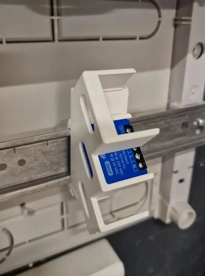 Shelly - DIN skinne holder til 3 x Mini modul