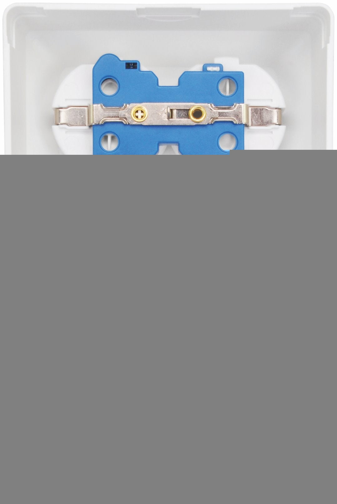 Stikkontakt schuko med 6 udtag i hvid