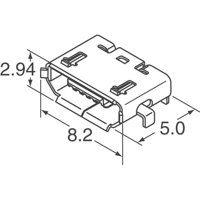 Micro USB B fatning - 5pol hun (SMT)