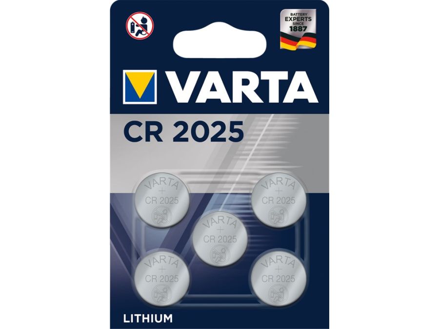 CR2025 Lithium knapcelle - 3V / 170mAh (5 stk.)