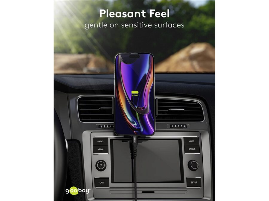 USB-A til USB-C Supersoft PD Tekstilkabel, 3A, Sort (0,5m)