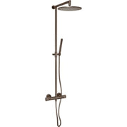Cassøe T8 brusesæt med crystal cut i mat bronze overflade