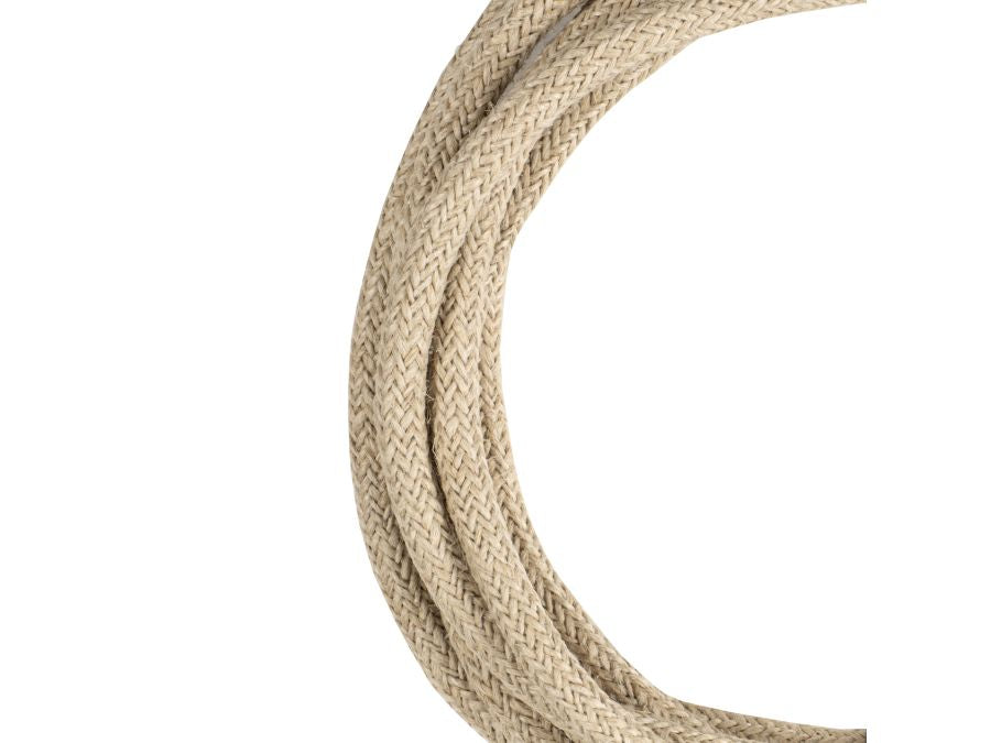 Stofledning - 2 x 0,75mm², Natur, JUTE (3m)