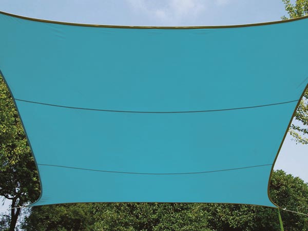 Rektangulært solsejl - 2 x 3m, HIMMELBLÅ
