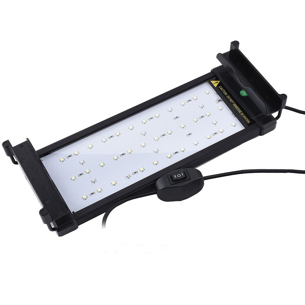 26-50 cm LED Akvarie Armatur, Hvid/Blå Justerbar - 6W, 480lm, 230V
