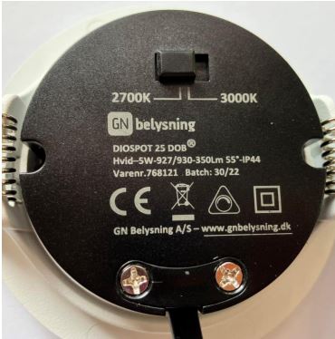 DIOSPOT 25 DOB 12V hvid 5W 927/930 300lm 55°