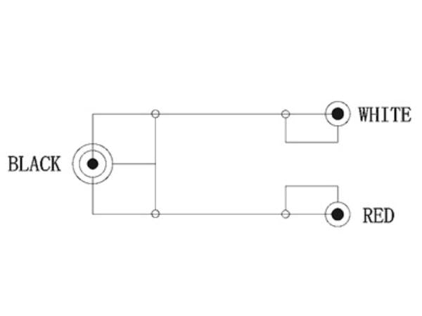 Audiokabel - 3,5mm st.JACK han > 2 x RCA han HQ, Sort (5m)