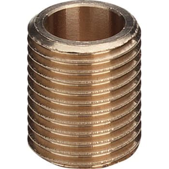 1" Nippelrør sammenskåret Rødgods Silicium Bronze
