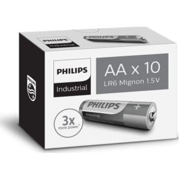 PHILIPS Industrial alkaline batteri, AA LR6, 10 stk.