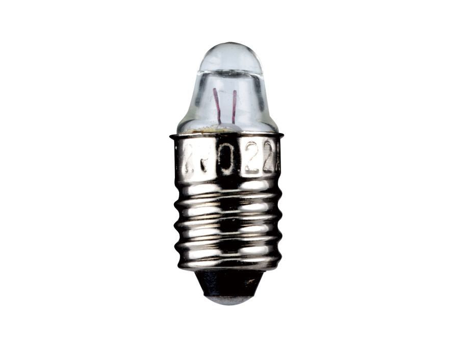 Dværglampe - 2,5V / 300mA / 0,75W Linse, E10 sokkel
