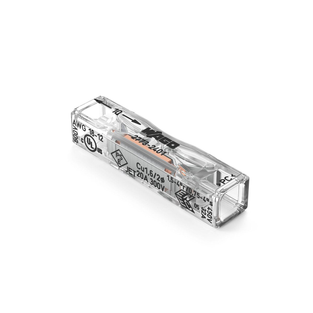 PUSH WIRE® inline fjedersamlemuffe - 2 x 0,75-4mm², 32A