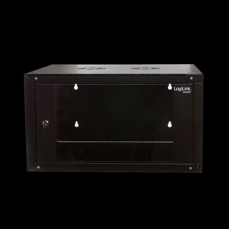 19" væg-rackskab - 9U B600xD560mm (Single) Sort