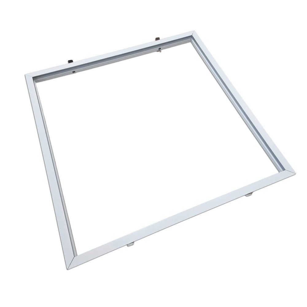 Indbygningsramme til 60x60 LED panel - Troldtekt kompatibel, hvid kant