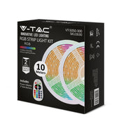 300 LED Stribelys Sæt 4.8W/m, IP20, 2x5m Rulle, RGB (EU stik)