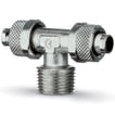 Push on fitting-fixed branch tee-8/6 tube -1/4 thread 1410 8/6-1/4 RAPID FITTING