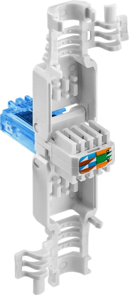 RJ45 modularstik m. trækaflastning - CAT6a UTP (værktøjsfri)