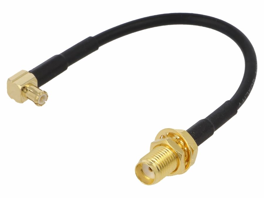 Antenne adapterkabel - MCX han til SMA hun (15cm)