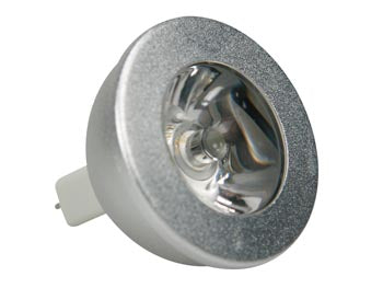 MR16 LED pære - 12V / 1W, varm hvid