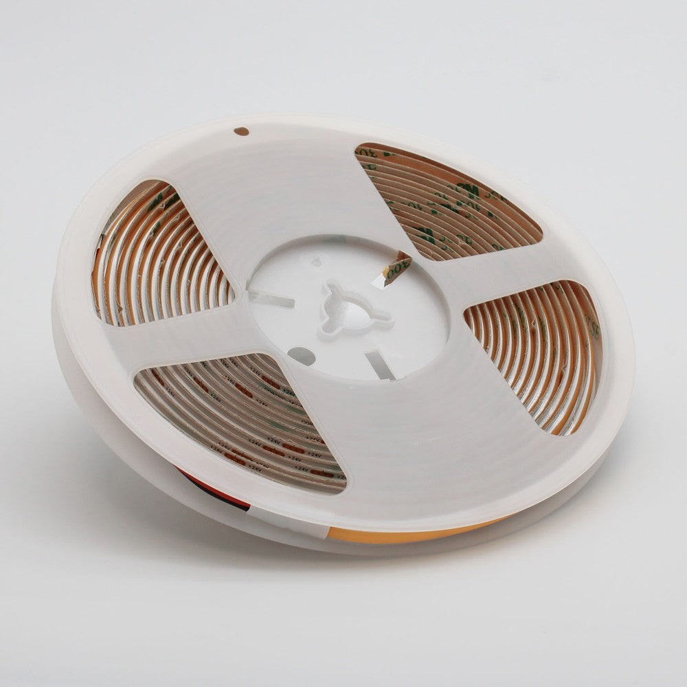 5m Dot-fri COB-LED-stripe - 12W/m, 320 LED pr. meter, RA90, 24V, IP20