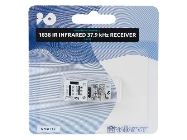 Arduino® kompatibel 1838 IR 37,9kHz modtager (2 stk.)