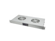 19" Rackkøler med 2 blæsere & termostat, Grå