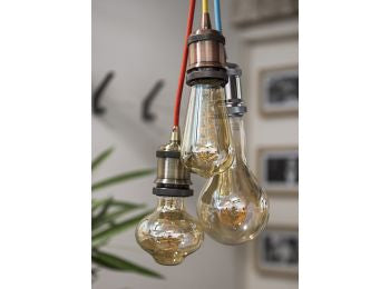 Retro E27 pærefatning - Bronze