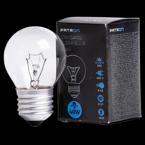 40W krone glødepære E27 klar