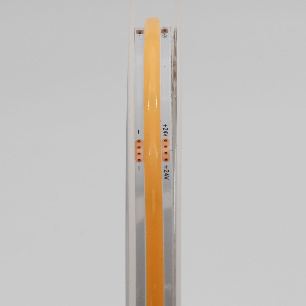 5m Dot-fri COB-LED-stripe - 12W/m, 320 LED pr. meter, RA90, 24V, IP20