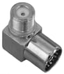 IECF-FFVI IEC hun / F-hun konnektor vinkel Metal HF-tæt.