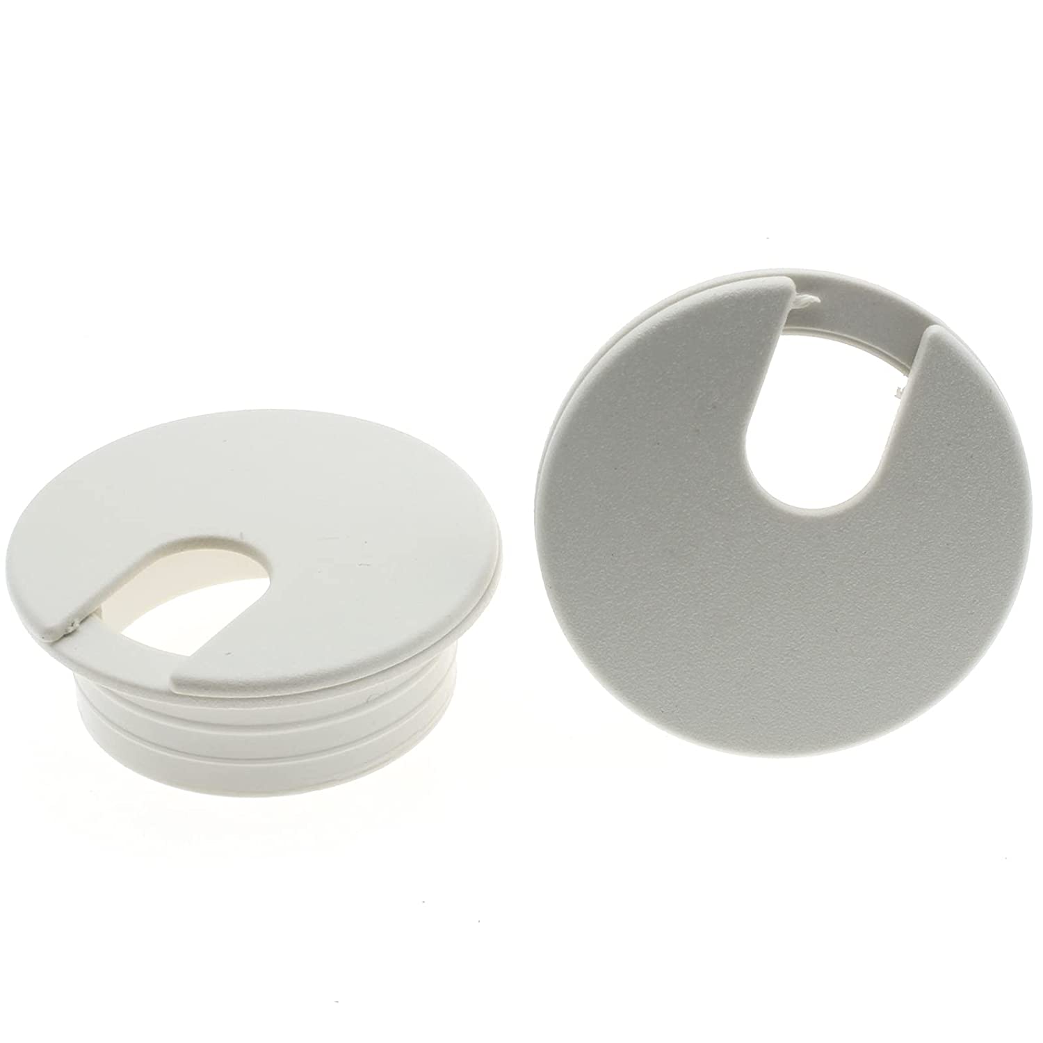 Bord-kabelgennemføringsflange - Grå plast, Ø35mm (2-delt)