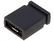 Mini jumper - 2,54mm hulafstand, 1 x 2 lukket, Sort