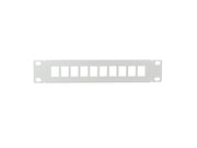 10" patch panel - 10 x Keystone, Grå