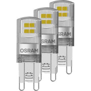 LED Base Special Pin 1,9W 827, 200 lumen, G9, klar, 3-pak