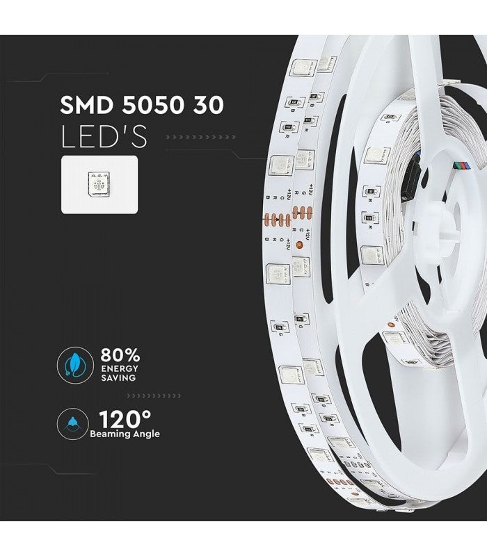 4,8W/m RGB LED Strip - 5m