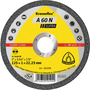 Klingspor skæreskive A 60 N Supra, til alumin., 125 x 1 mm, Lige