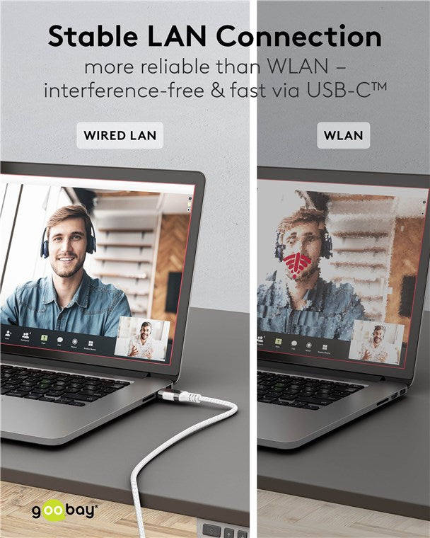 USB-C™ 3.1 til RJ45 netværkskabel, Hvid (5m)