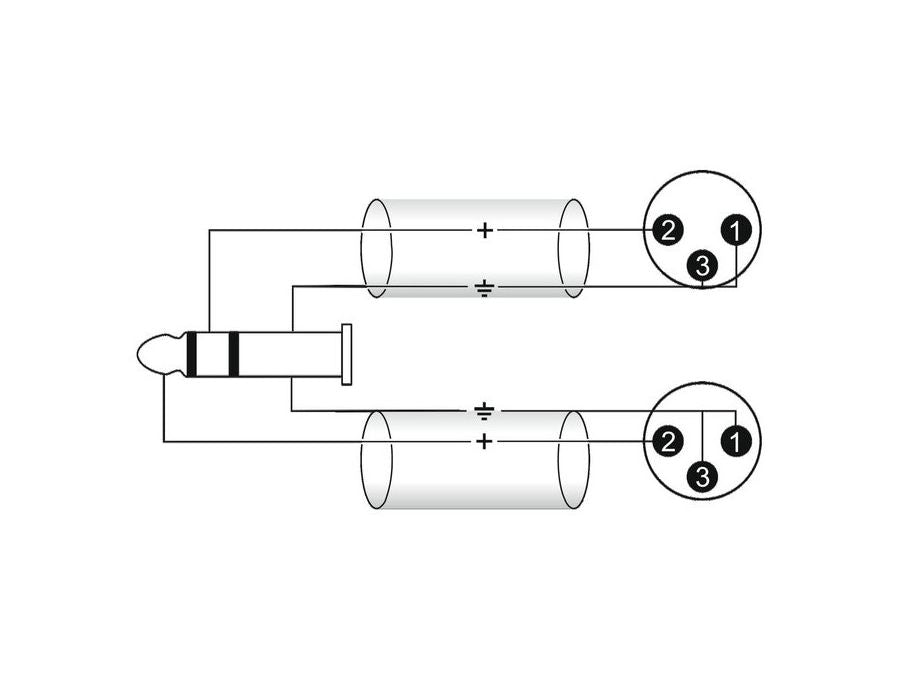 Audiokabel - 3,5mm stereo JACK han til 2 x XLR han (3m)