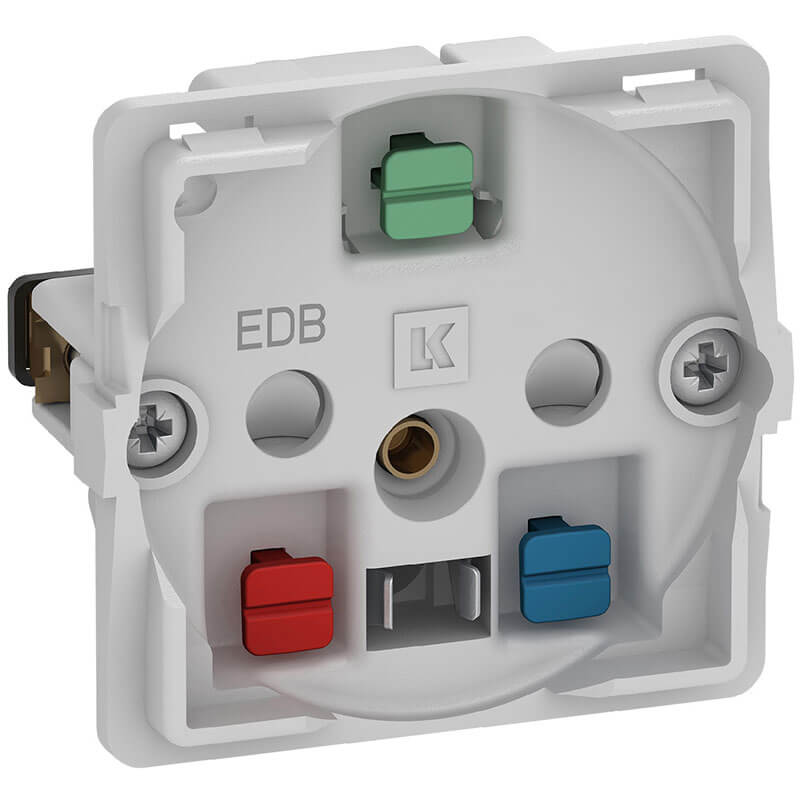 Fuga stikk. EDB 2-pol m/jord 1 m uden afdækning