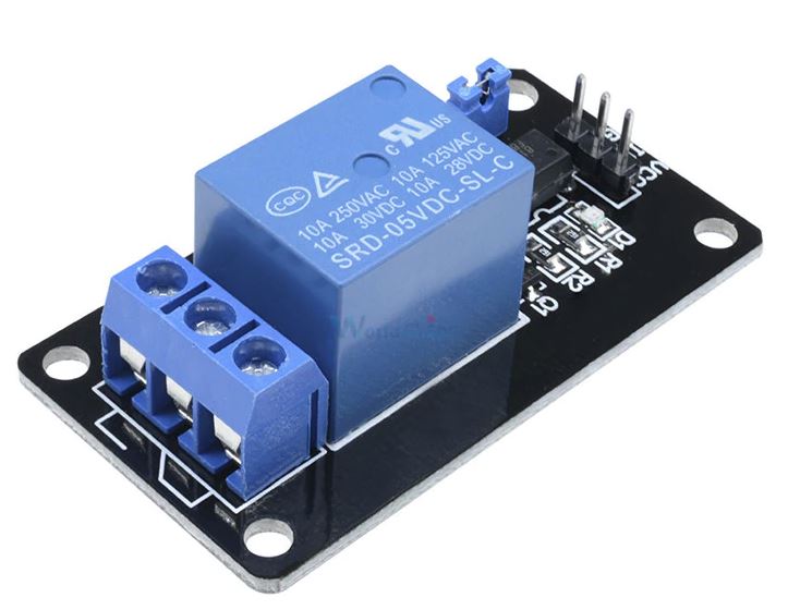 1 kanals 5V relæmodul til Arduino, PIC, ARM, AVR, DSP,...