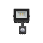 Noctis Lux lyskaster 10W Varm hvid IP44 sort med PIR sensor - 230V, 750lm, 94x150x53mm
