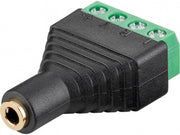 JACK forlænger - 3.5mm 4pol JACK hun til skrueterminaler