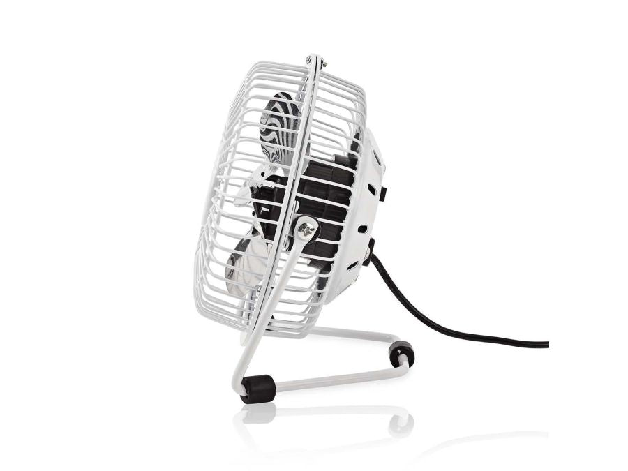 Miniventilator - Ø10cm, USB, Hvid