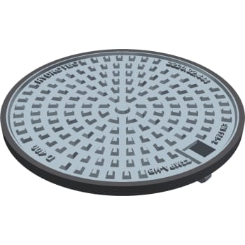 Duco 425 mm dæksel med PUR-pakning og fjederlås, 40 t, SG SORT