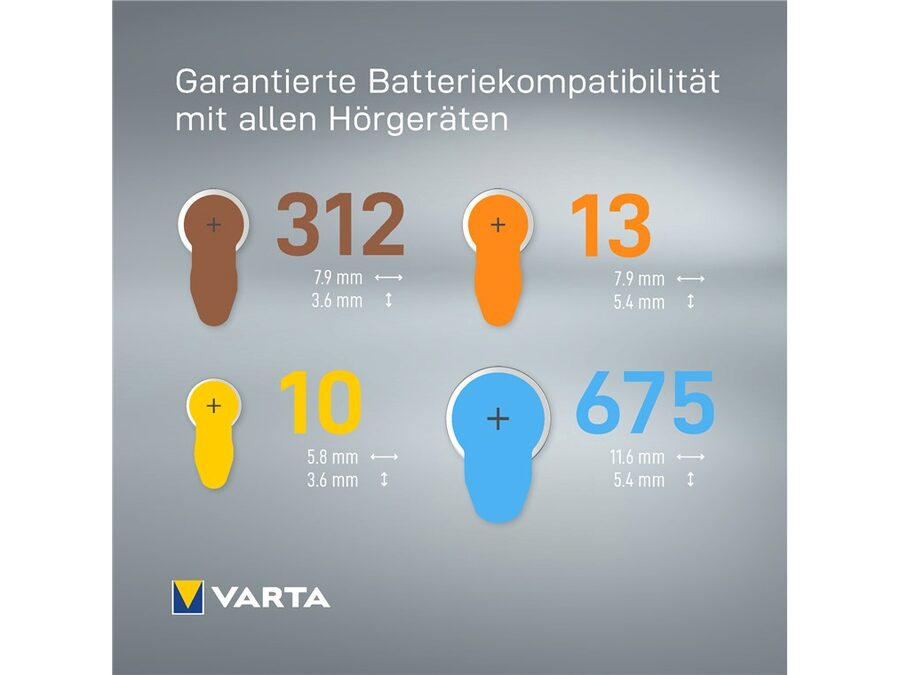 Batteri til høreapparat - PR44/675 (6 stk.)